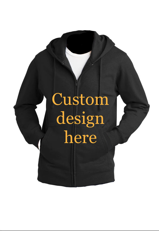 Zip up custom hoodie